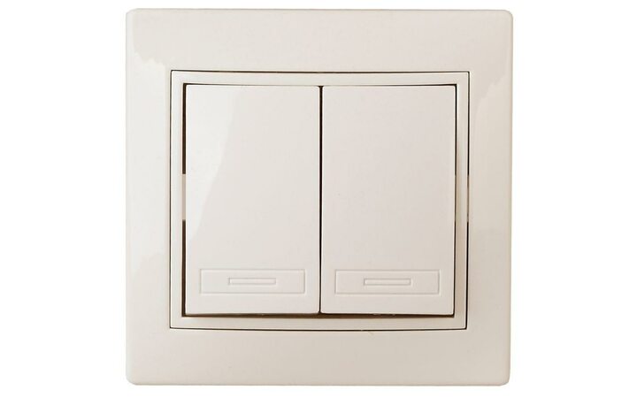 фото - Выключатель 2-кл. СП Plano 10А IP20 1-104-02 250В сл. кость Intro Б0027602