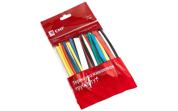 фото - Набор трубок термоусадочных ТУТ 3/1.5, 4/2, 5/2.5, 6/3, 8/4 (6 цветов по 5шт 100мм) PROxima EKF tut-n-3-r