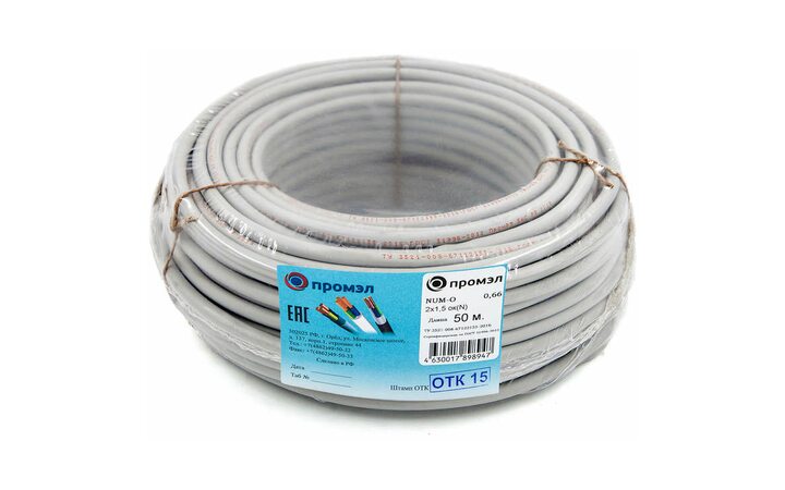 фото - Кабель NUM-O 2х1.5 (бухта 50м) (шт) Промэл 13321310