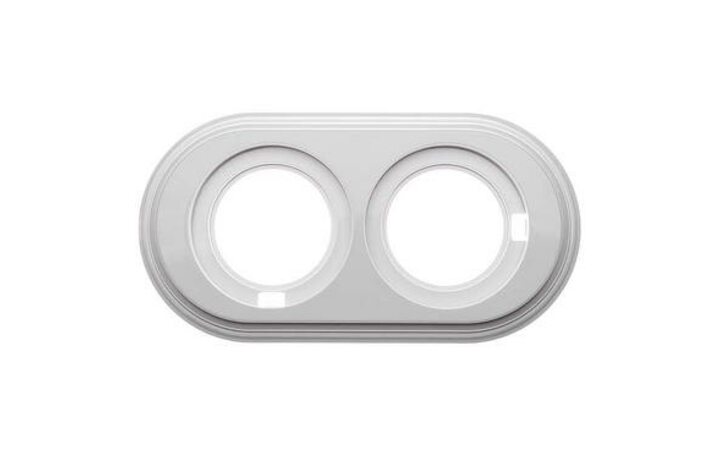 фото - Рамка 2-м Лизетта ретро ABS-пластик бел. Bironi BF1-620-21