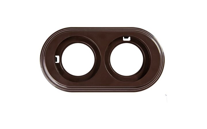 фото - Рамка 2-м Лизетта ретро ABS-пластик корич. Bironi BF1-620-22