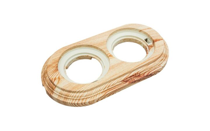 фото - Рамка 2-м Лизетта ретро ABS-пластик карельская сосна Bironi BF1-620-13/PL