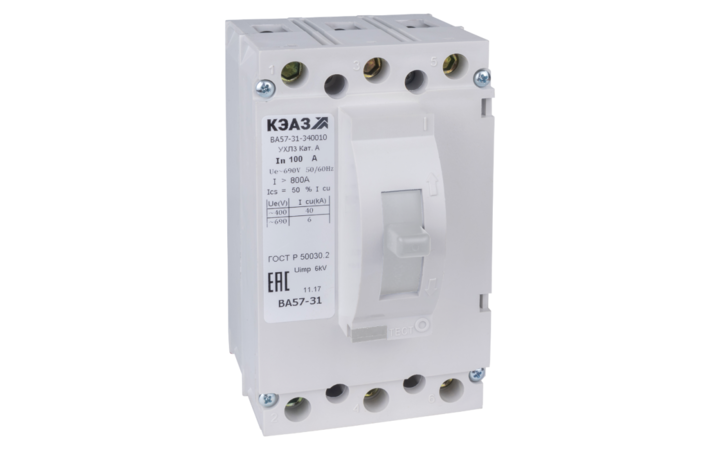 фото - Выключатель автоматический 25А 400Im ВА57-31-340010 УХЛ3 690В AC КЭАЗ 108432