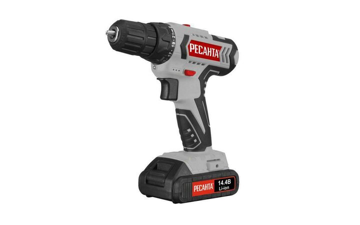 фото - Дрель-шуруповерт аккумуляторная ДА-14-2ЛК Ресанта 75/14/4