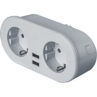 Адаптер-разветвитель с управлением по WI-FI 2-м +2 USB NSH-ST-02 с заземл. бел. Smart Home Navigator 14556