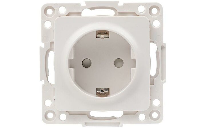 фото - Механизм розетки 1-м СП Стокгольм 16А IP20 с заземл. защ. шторки бел. PROxima EKF EYR16-028-10