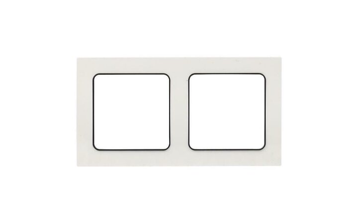 фото - Рамка 2-м Стокгольм бел. с линией цвета черн. PROxima EKF EXM-G-305-10