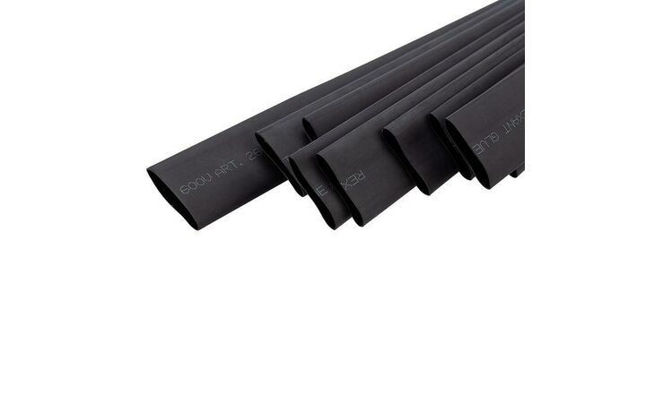 фото - Трубка термоусаживаемая двухстенная клеевая 19.1/9.55мм (уп.10шт) по 1м черн. Rexant 26-2107