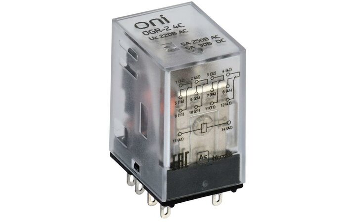 фото - Реле общего назначения OGR-2 4C 220В AC ONI OGR-2-4C-AC220V