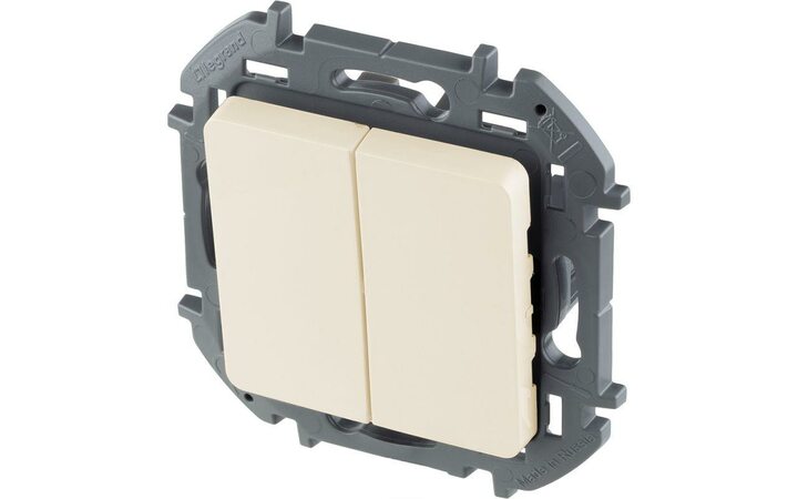 фото - Выключатель 2-кл. Inspiria 250В 10AX сл. кость Leg 673621