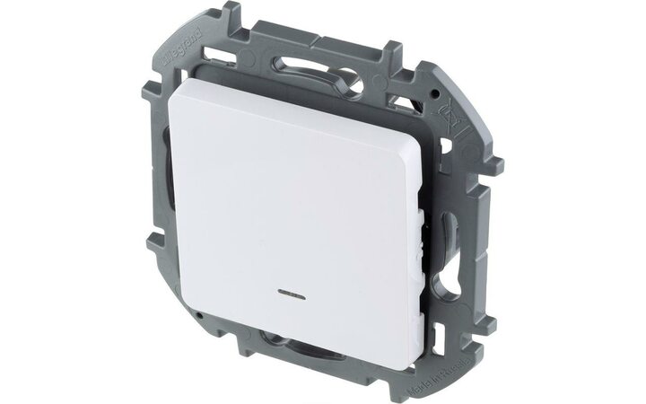 фото - Переключатель 1-кл Inspiria 250В 10AX с подсветкой / индикацией бел. Leg 673660