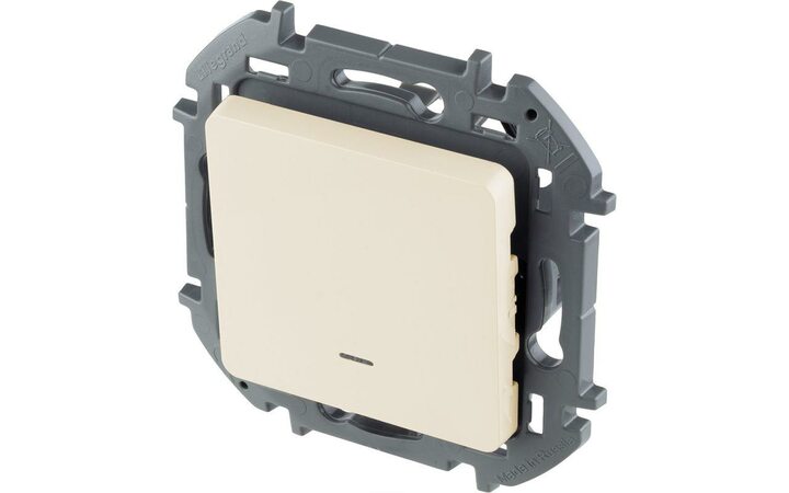 фото - Переключатель 1-кл Inspiria 250В 10AX с подсветкой / индикацией сл. кость Leg 673661