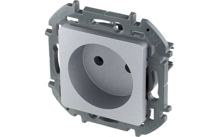 фото - Розетка 1-м СП Inspiria 16А IP20 250В 2P алюм. Leg 673712