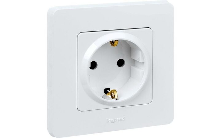 фото - Розетка 1-м СП Inspiria 16А IP20 250В 2P+E немецк. стандарт бел. Leg 673720