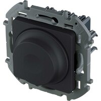 Светорегулятор поворотный Inspiria 300Вт без нейтрали антрацит Leg 673793