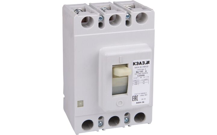фото - Выключатель автоматический 100А 1250Im ВА04-36-340010 УХЛ3 690В AC КЭАЗ 107540