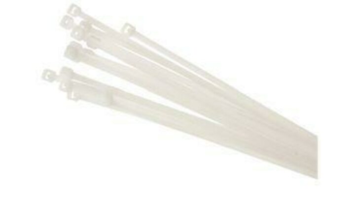 фото - Хомут кабельный 71 052 NCT-048-350-100/WH 4.8х350 нейл. бел. (уп.100шт) Navigator 71052