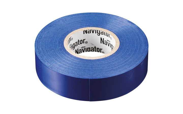 фото - Изолента ПВХ 15мм (рул.20м) син. NIT-B15-20/B Navigator 71107