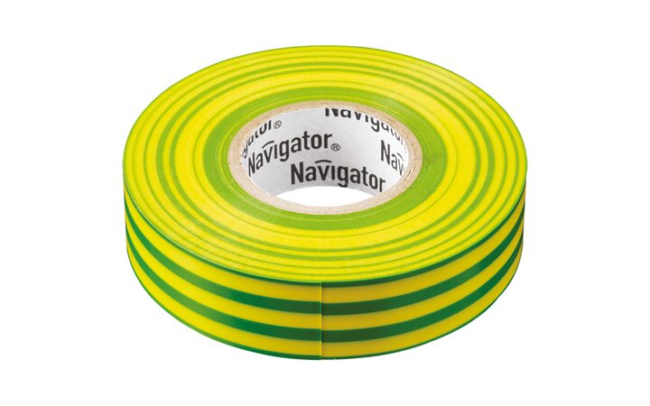фото - Изолента ПВХ 15мм (рул.20м) жел/зел. NIT-B15-20/YG Navigator 71108