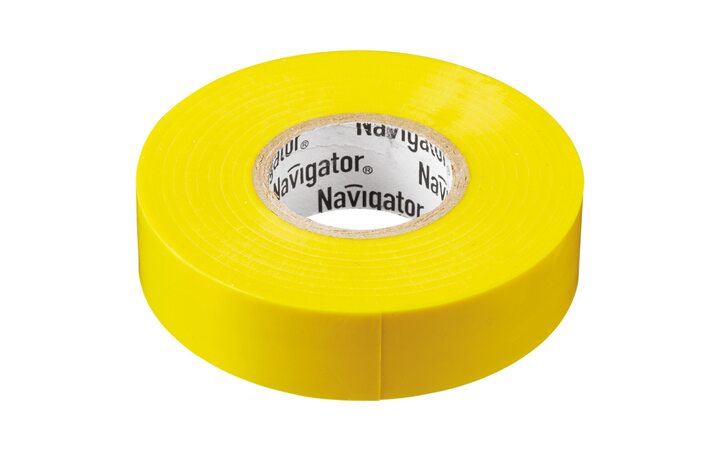 фото - Изолента ПВХ 19мм (рул.20м) желт. NIT-A19-20/Y Navigator 71112