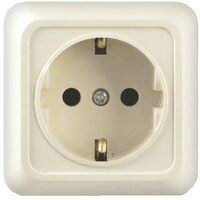 Розетка 1-м ОП Олимп 16А IP20 с заземл. сл. кость UNIVersal Б-О0028