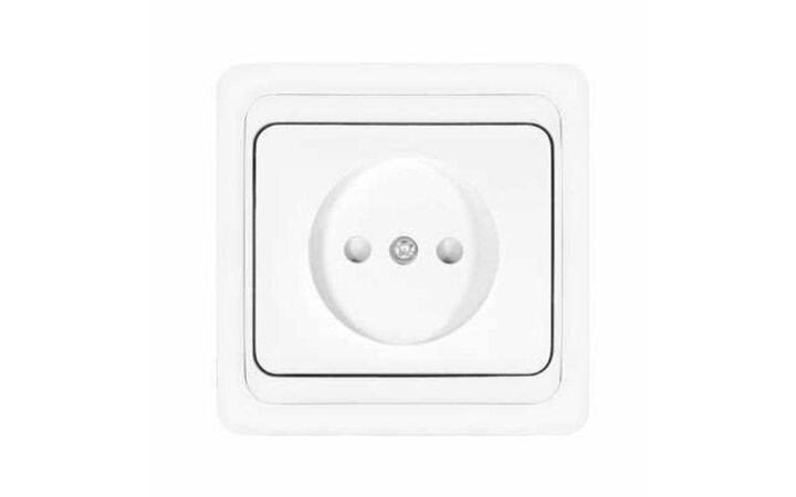 фото - Розетка 1-м СП Валери 16А IP20 без заземл. защ. шторки бел. UNIVersal В0022x