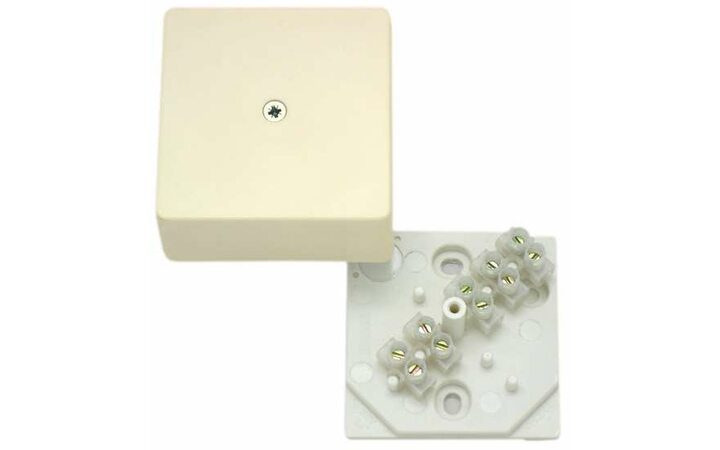 фото - Коробка распределительная ОП 60х60х30мм с клемм. бел. HEGEL КРК2701