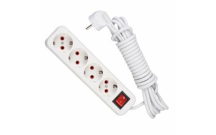 фото - Удлинитель 4х5м с заземл. 16А IP20 с выкл. LEZARD 720-0405-402