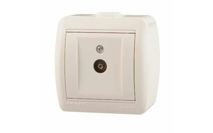фото - Розетка TV ОП Ната проходная бел. LEZARD 710-0200-129
