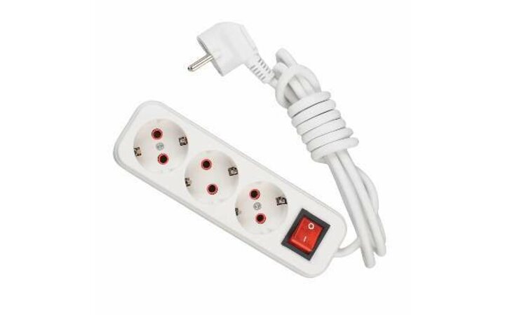 фото - Удлинитель 3х2м с заземл. 16А IP20 с выкл. LEZARD 720-0302-302