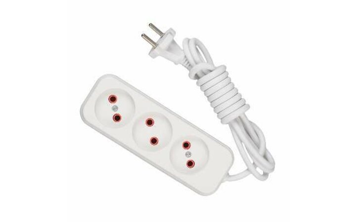 фото - Удлинитель 3х2м без заземл. 10А IP20 LEZARD 720-0302-303