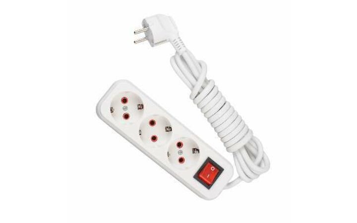 фото - Удлинитель 3х3м с заземл. 16А IP20 с выкл. LEZARD 720-0303-302