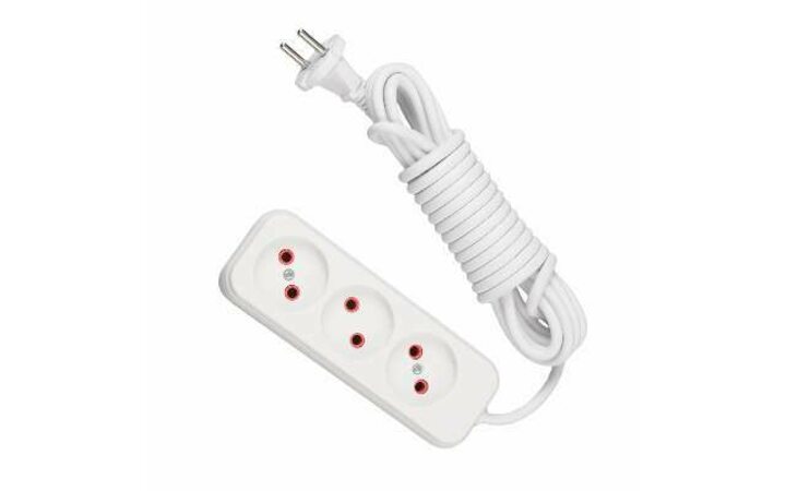 фото - Удлинитель 3х3м без заземл. 10А IP20 LEZARD 720-0303-303