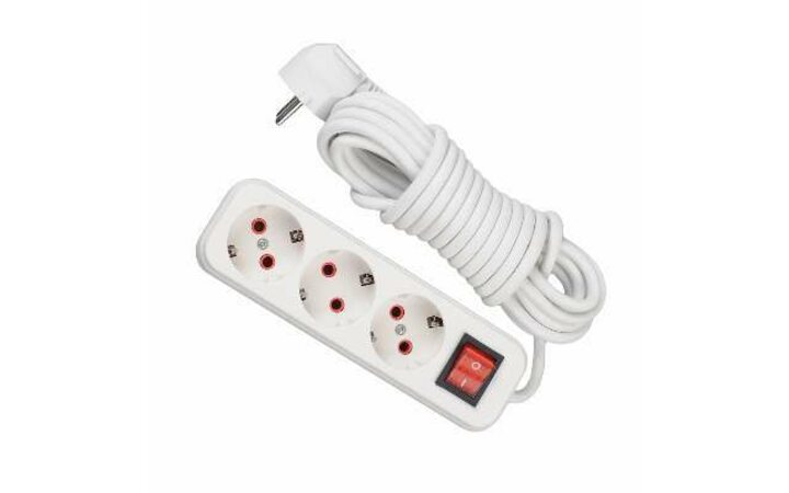 фото - Удлинитель 3х5м с заземл. 16А IP20 с выкл. LEZARD 720-0305-302