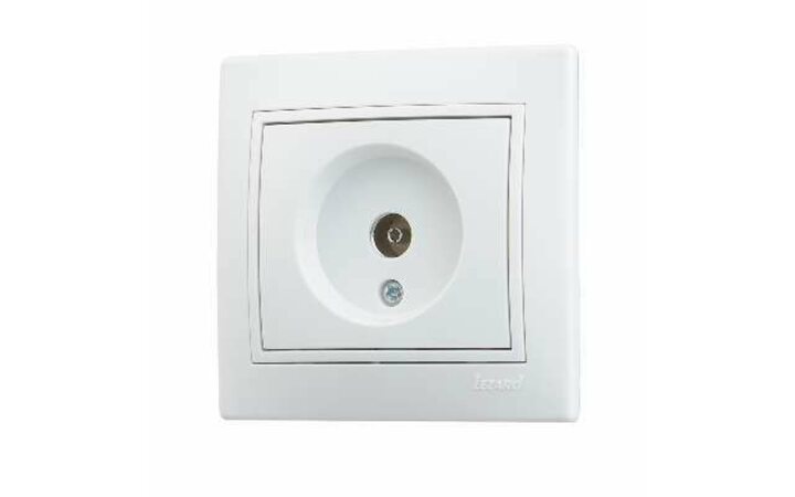 фото - Розетка TV СП Мира проходная бел./бел. LEZARD 701-0202-129