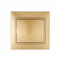 Выключатель 1-кл. СП Мира 10А IP20 со вставкой зол. метал. LEZARD 701-1313-100