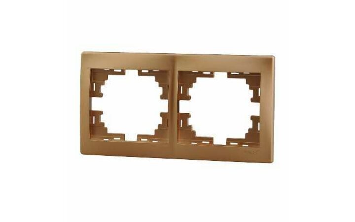 фото - Рамка 2-м Мира горизонт. метал. зол. LEZARD 701-1300-147