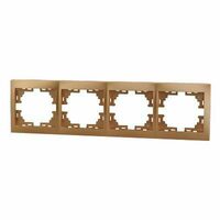 Рамка 4-м Мира горизонт. метал. зол. LEZARD 701-1300-149