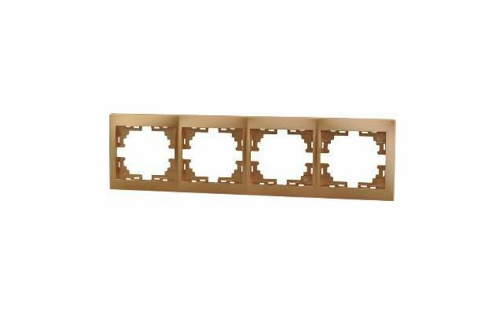 фото - Рамка 4-м Мира горизонт. метал. зол. LEZARD 701-1300-149