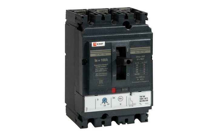 фото - Выключатель автоматический 3п 100/100А 36кА ВА-99C Compact NS PROxima EKF mccb99C-100-100