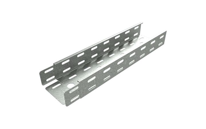 фото - Лоток листовой перфорированный 150х50 L3000 сталь 0.55мм 'БЫСТРЫЙ МОНТАЖ' LP50-150-0.55-3000 КМ LO0605