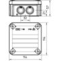 фото - Коробка распределительная 114х114х57мм IP66 T 60 7х25 свет. сер. OBO 2007061