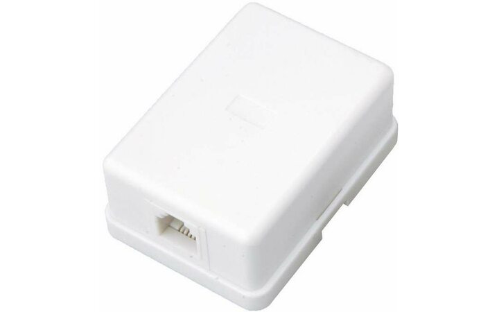 фото - Розетка телефонная 1-м ОП RJ11 бел. Rexant 03-0001