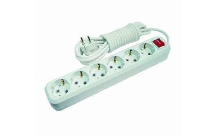 фото - Удлинитель 6х5м с заземл. 16А IP20 с выкл. Makel MGP234