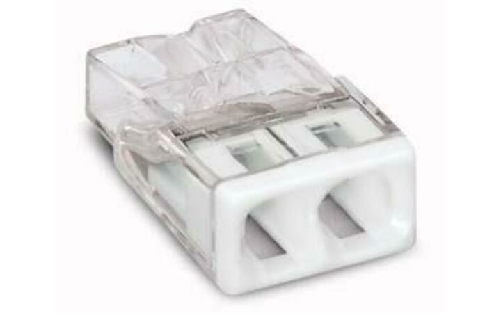 фото - Клемма 2х(0.5-2.5мм) 2-хпроводн. для распред. короб. (без п) WAGO 2273-202