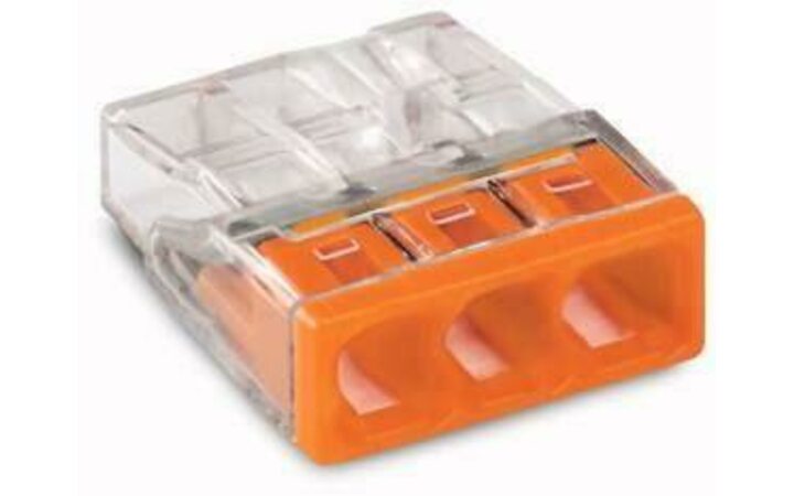 фото - Клемма 3х(0.5-2.5мм) 3-х проводн. для распред. короб. (без п) WAGO 2273-203