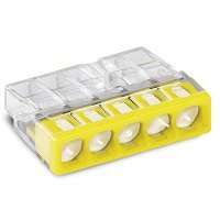 Клемма 5х(0.5-2.5мм) 5-х проводн. для распред. короб. (с контактн. пастой 'Alu-Plus') WAGO 2273-245