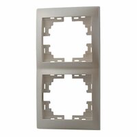 Рамка 2-м Мира верт. жемчуж./бел. перламутр LEZARD 701-3000-152