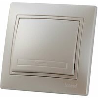 Выключатель 1-кл. СП Мира 10А IP20 со вставкой жемчуж./бел. перламутр. LEZARD 701-3030-100