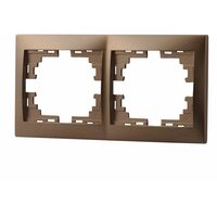 Рамка 2-м Мира горизонт. свет. корич. LEZARD 701-3100-147